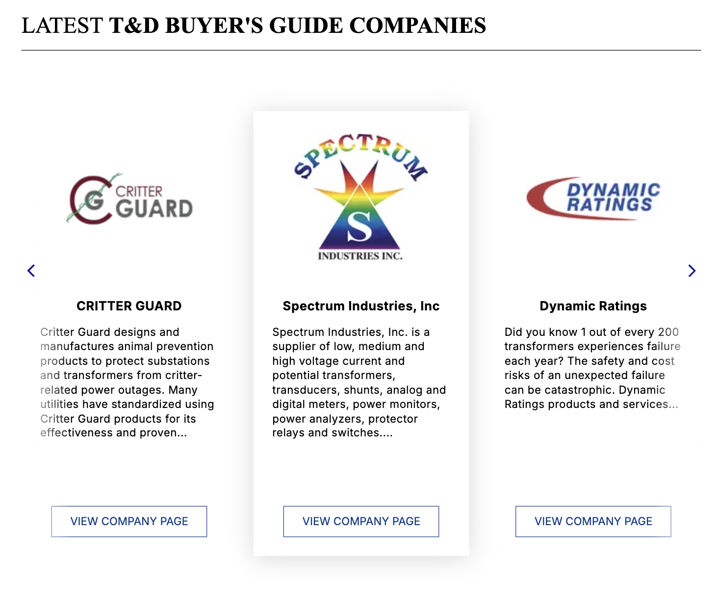 Links to your Buyer's Guide company page