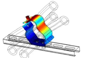 Cleat Stress Plot from Simulation