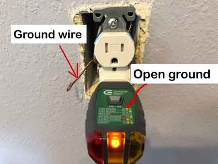 Open Ground Electrical Outlet