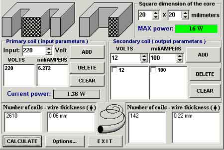 transformer calculator