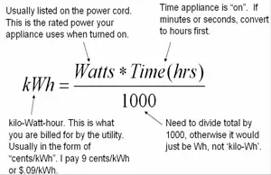 What is a Watthour formula