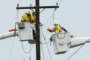 bucket truck workers