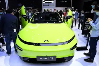 A XPeng Motor P7 electric vehicle