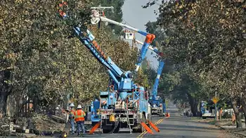 powerline workers