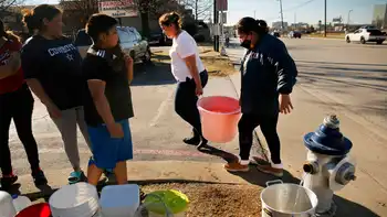 texas residents line up for water