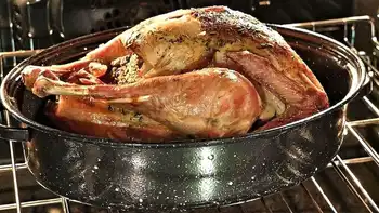 turkey in the oven